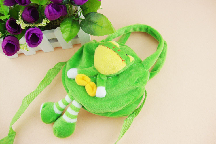 Huggable cute portable slanting cross and handheld frog animal plush ...